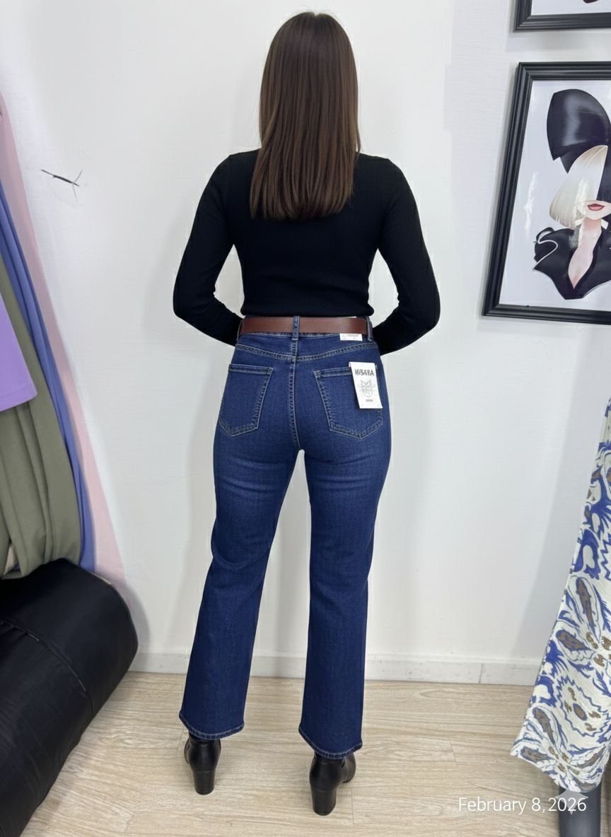 Pantalón wide leg jeans con strech - Tallas Xs, S y M