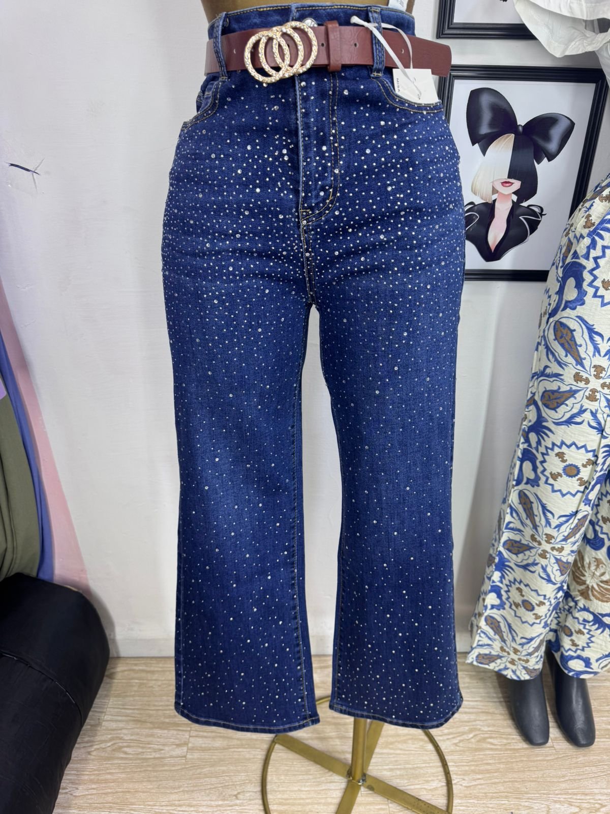 Pantalón wide leg jeans con strech - Tallas Xs, S y M