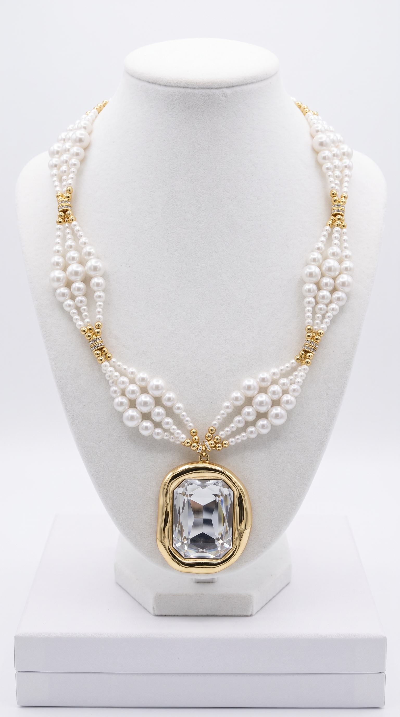 Collar Perlas y Piedra