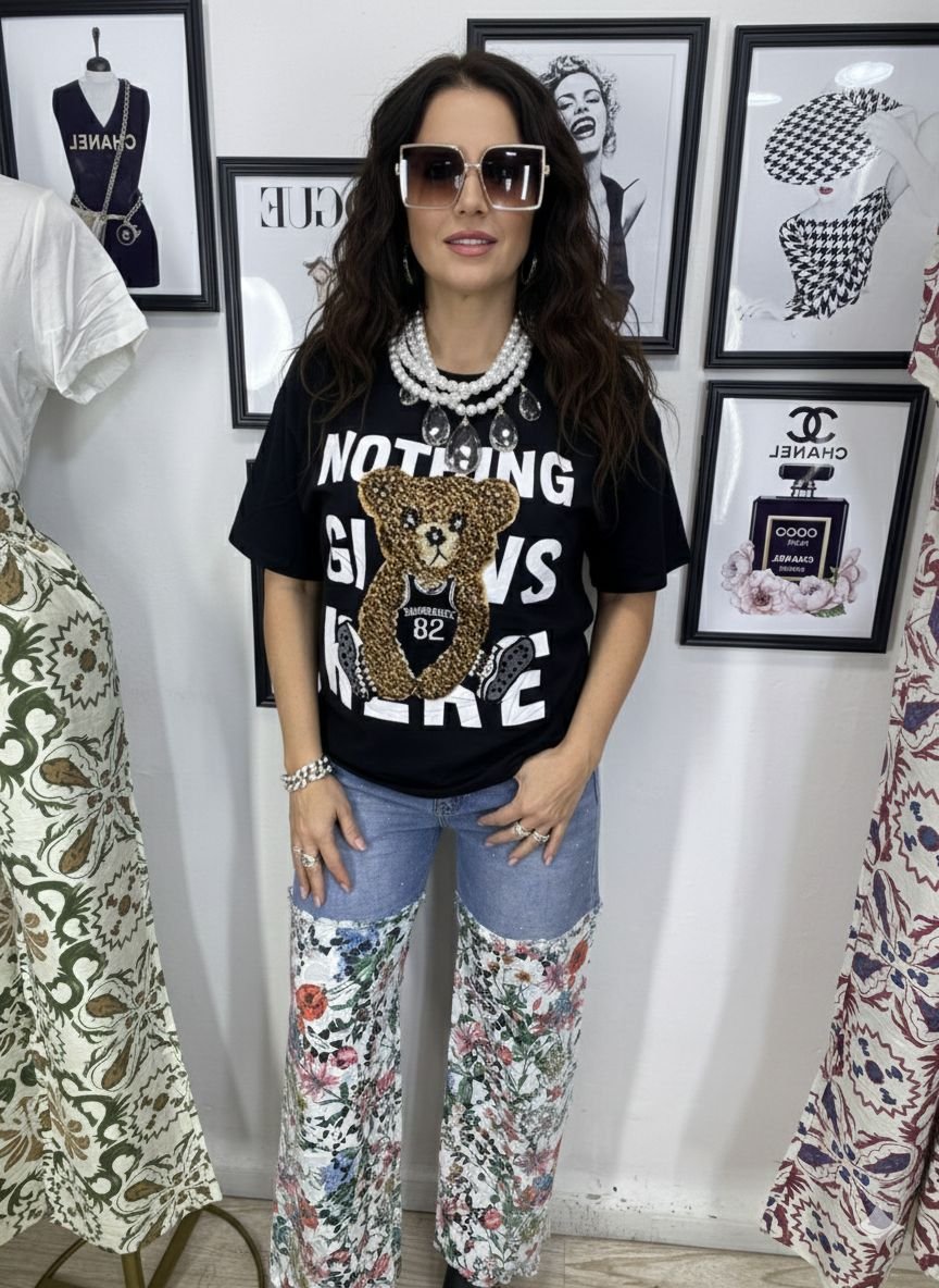 Playera de osos negra M/L