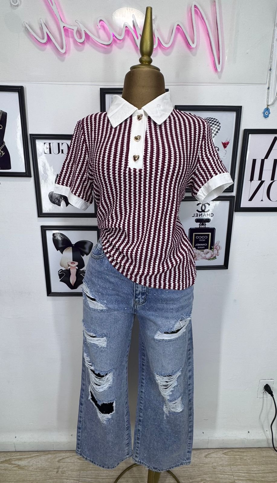 Blusita color vino S/M